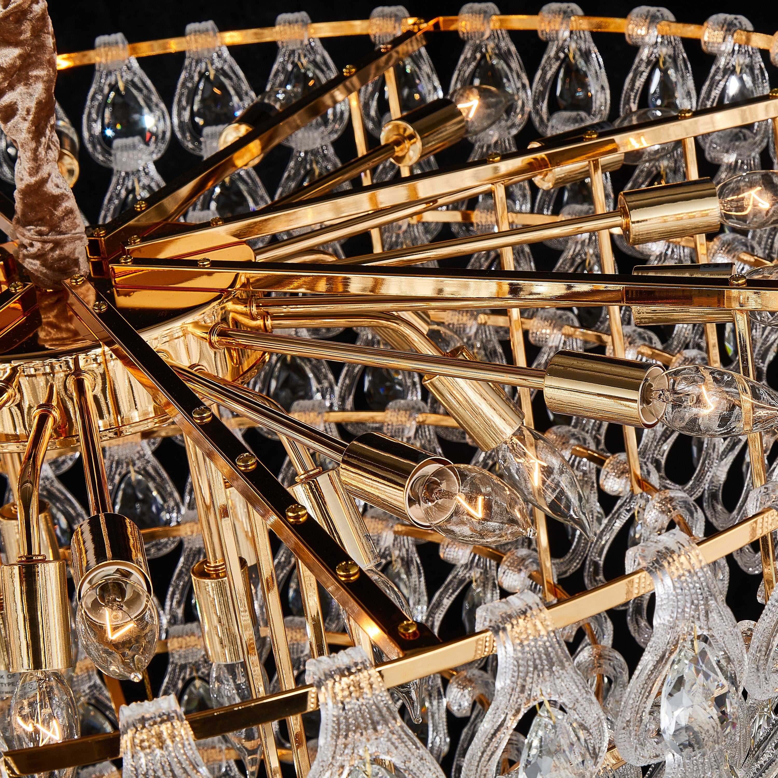 Michael Amini Gala 28-Light Round LED Chandelier - Gold