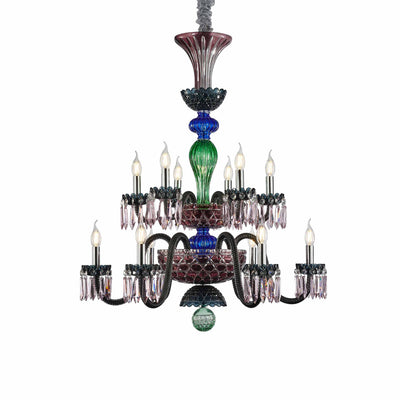 Michael Amini Noir 12-Light Traditional Crystal Chandelier