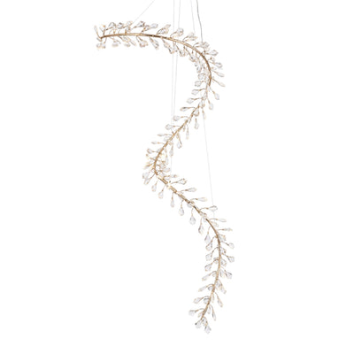 Michael Amini Elora 98" LED Crystal Chandelier - Gold