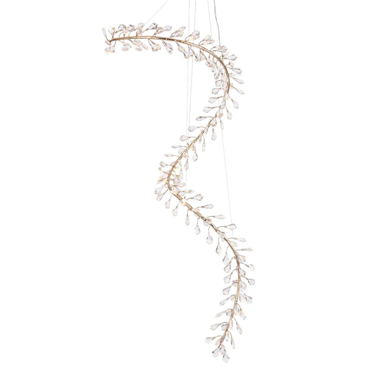 Michael Amini Elora 98" LED Crystal Chandelier - Gold