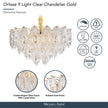 Michael Amini Orlisse 9-Light Acrylic Chandelier - Gold
