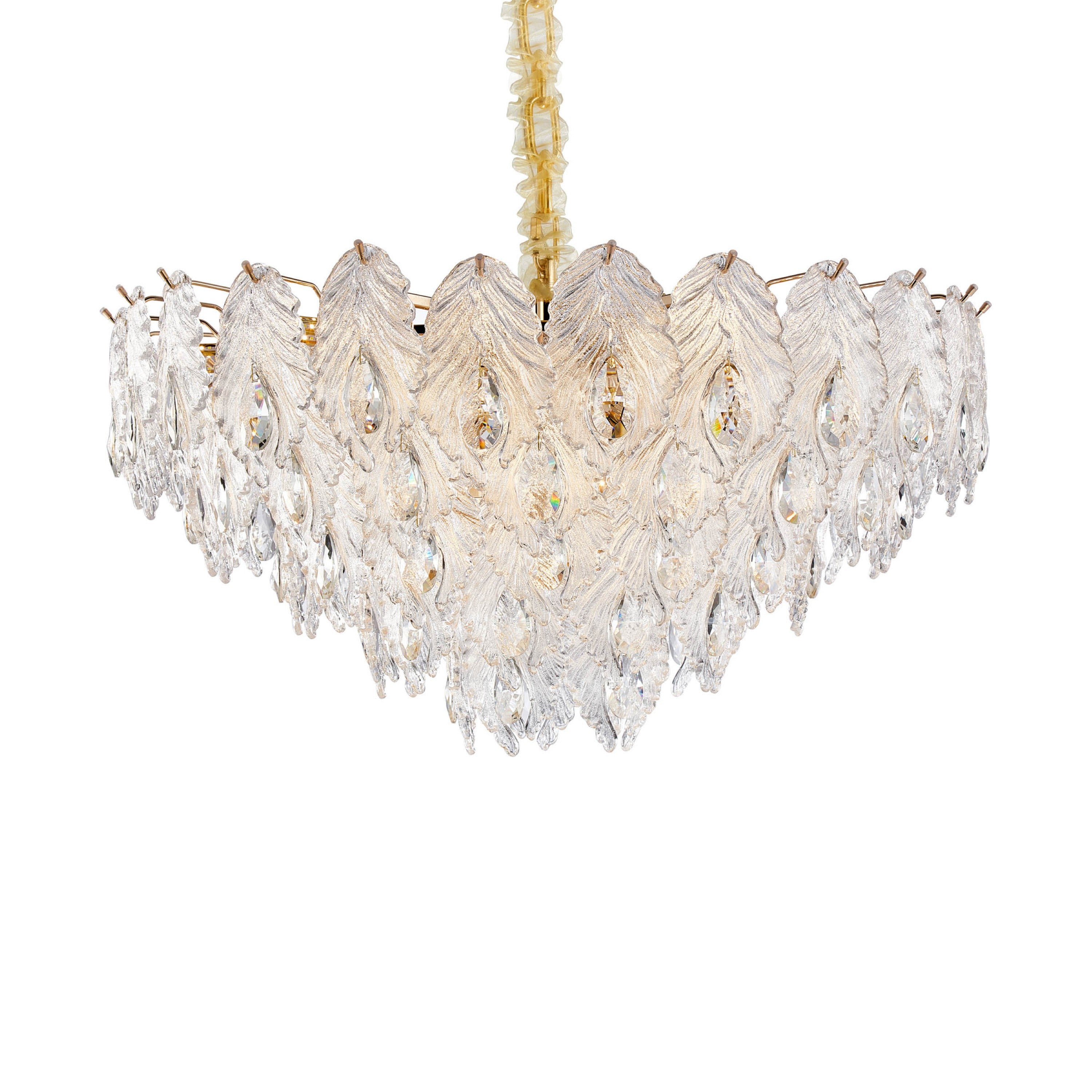 Michael Amini Orlisse 18-Light Acrylic Chandelier - Gold