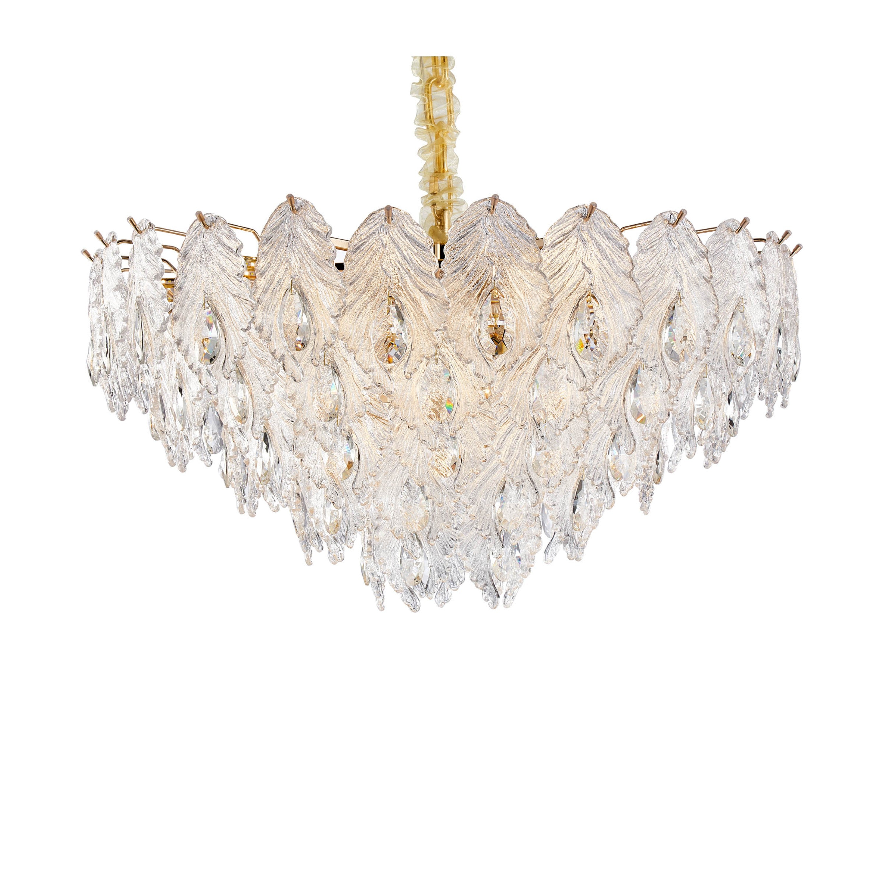 Michael Amini Orlisse 18-Light Acrylic Chandelier - Gold