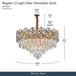 Michael Amini Regalia 13-Light Crystal Chandelier - Gold