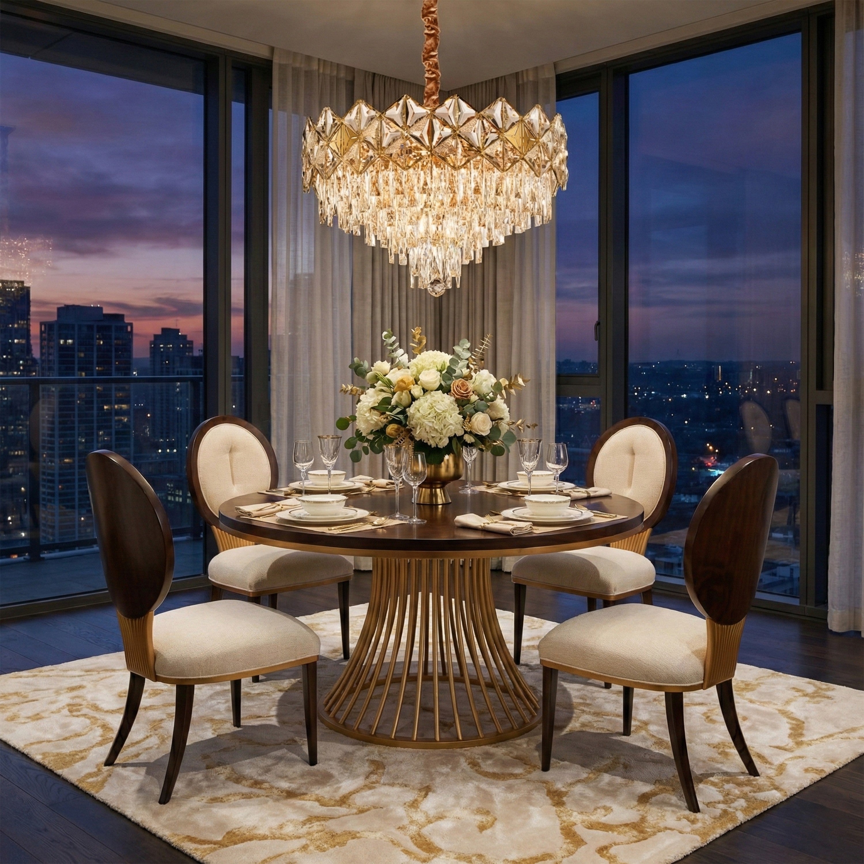 Michael Amini Regalia 13-Light Crystal Chandelier - Gold