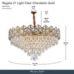 Michael Amini Regalia 21-Light Crystal Chandelier - Gold