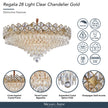 Michael Amini Regalia 28-Light Crystal Chandelier - Gold