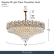 Michael Amini Regalia 28-Light Crystal Chandelier - Gold