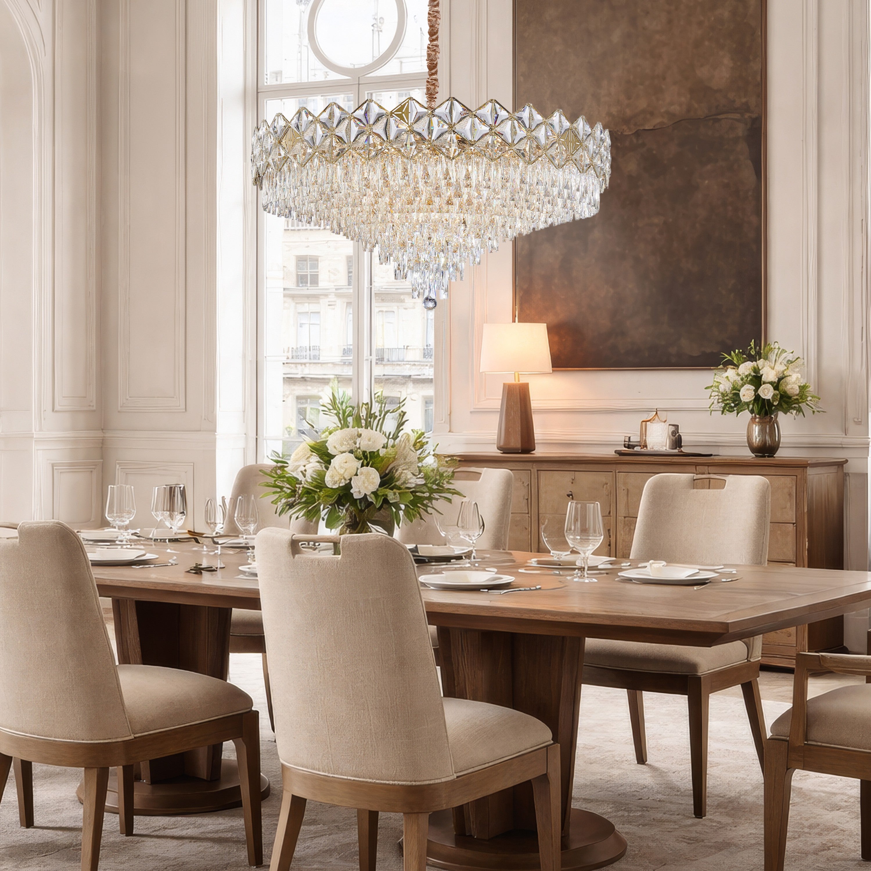 Michael Amini Regalia 28-Light Crystal Chandelier - Gold