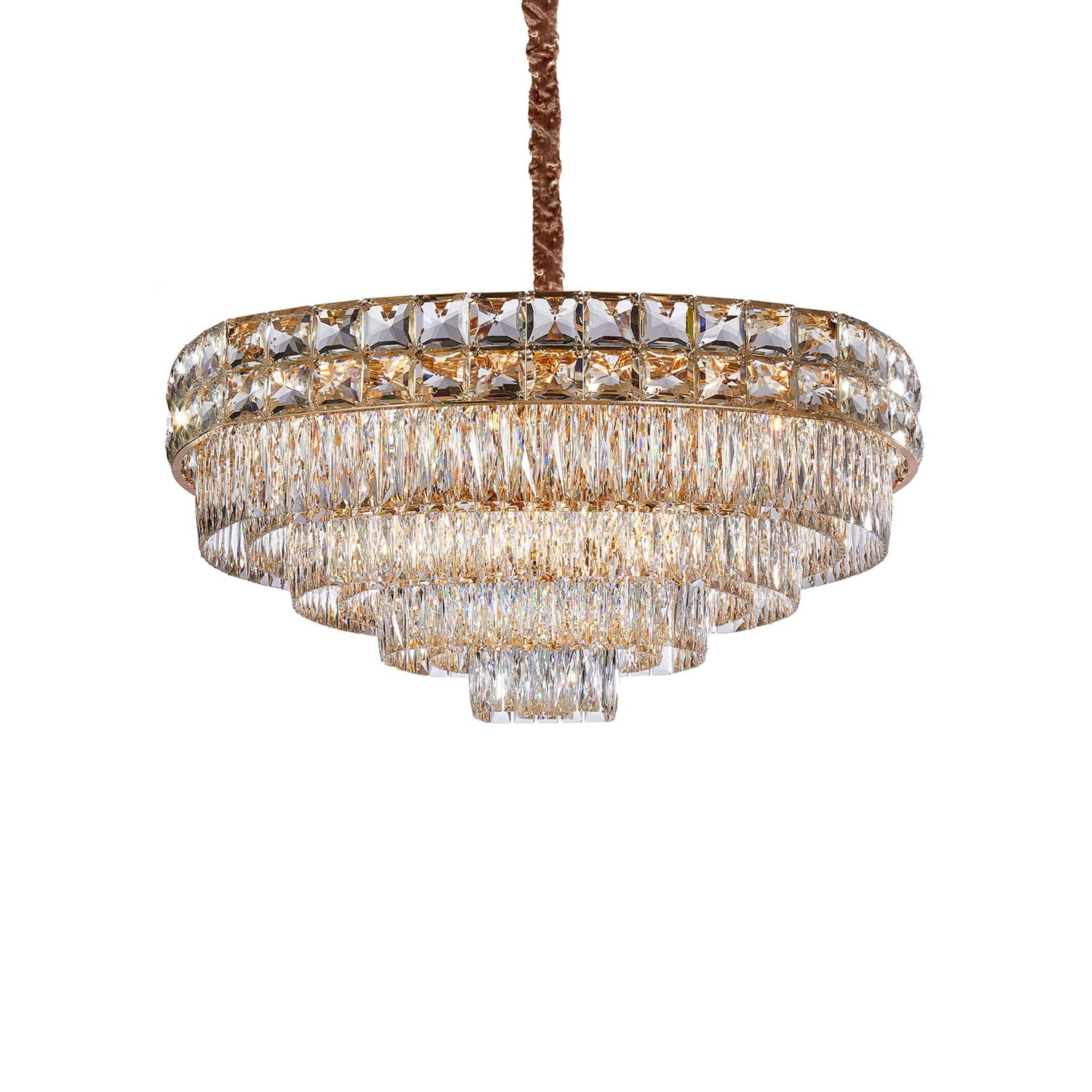 Michael Amini Soleil 22-Light Crystal Chandelier - Gold