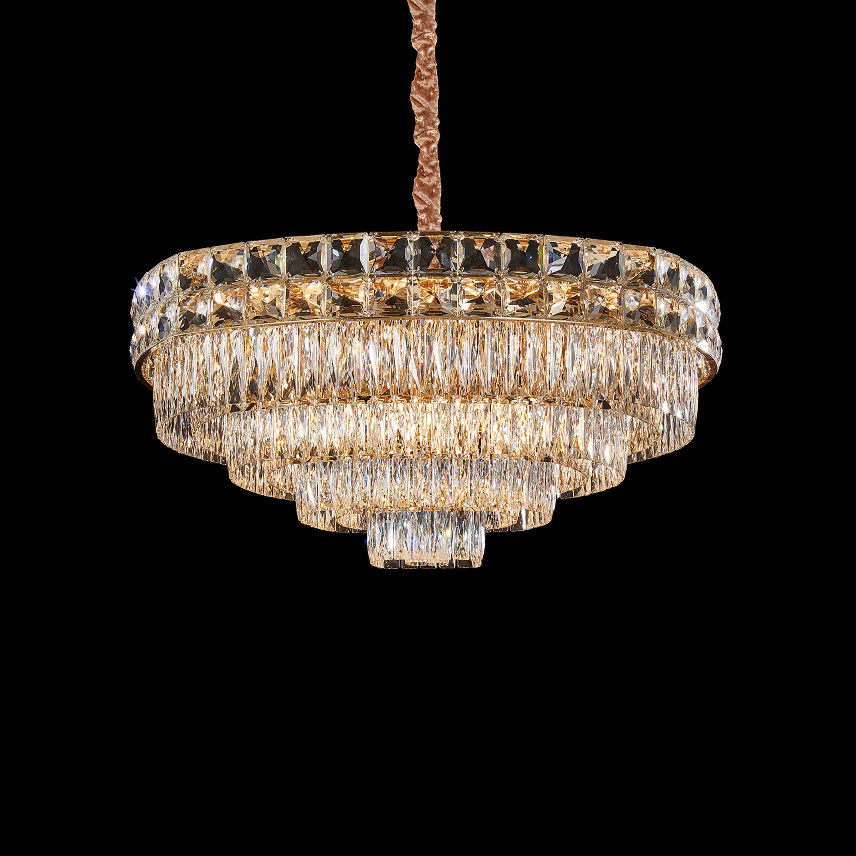 Michael Amini Soleil 22-Light Crystal Chandelier - Gold