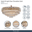 Michael Amini Soleil 22-Light Crystal Chandelier - Gold
