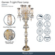 Michael Amini Garnier 7-Light Traditional Crystal Floor Lamp - Gold