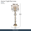 Michael Amini Garnier 7-Light Traditional Crystal Floor Lamp - Gold