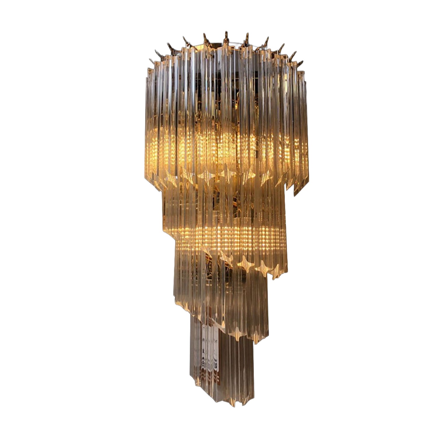 Michael Amini Spiral 5-Light 25" Crystal Wall Sconce - Gold