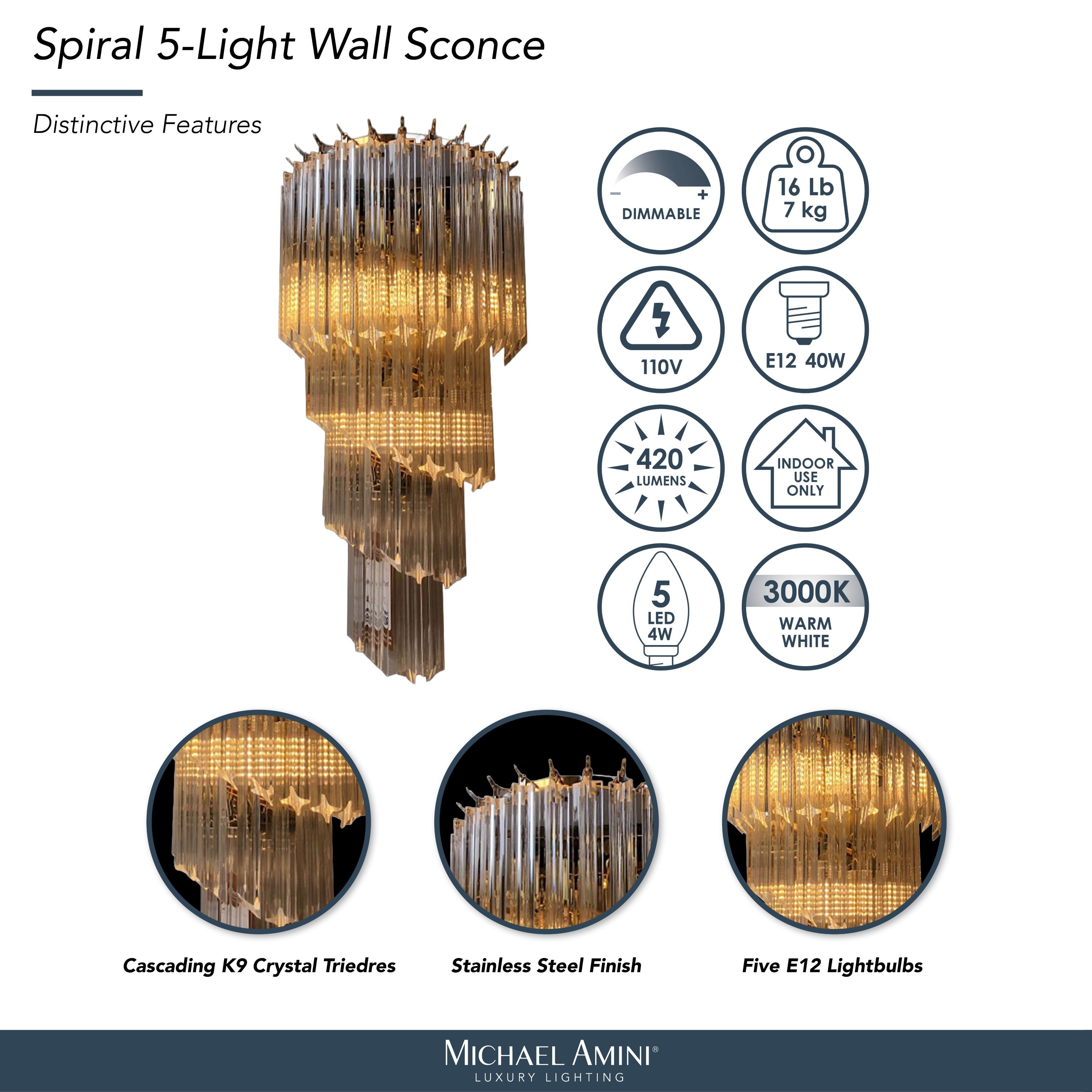 Michael Amini Spiral 5-Light 25