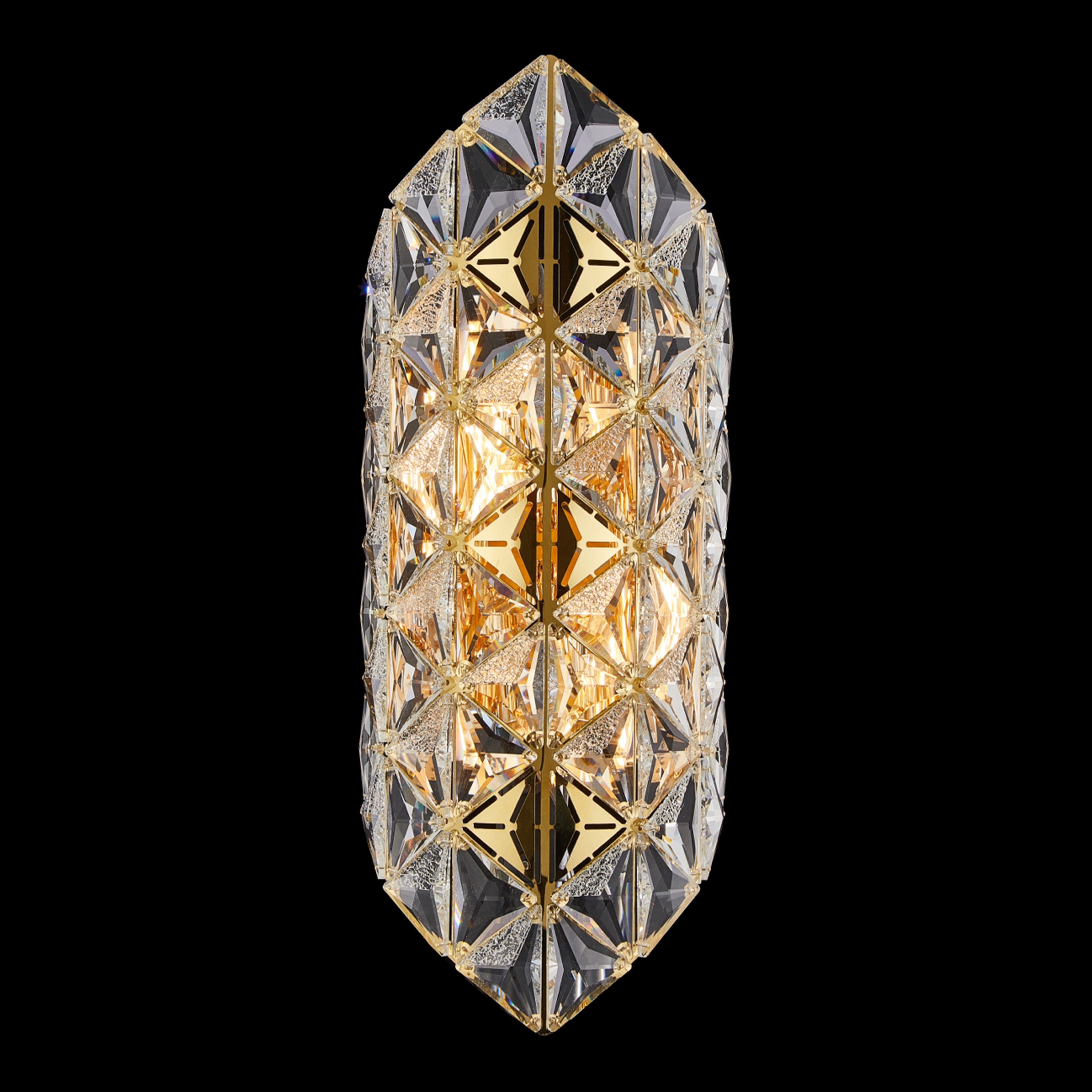 Michael Amini Regalia 4-Light Crystal Wall Sconce - Gold