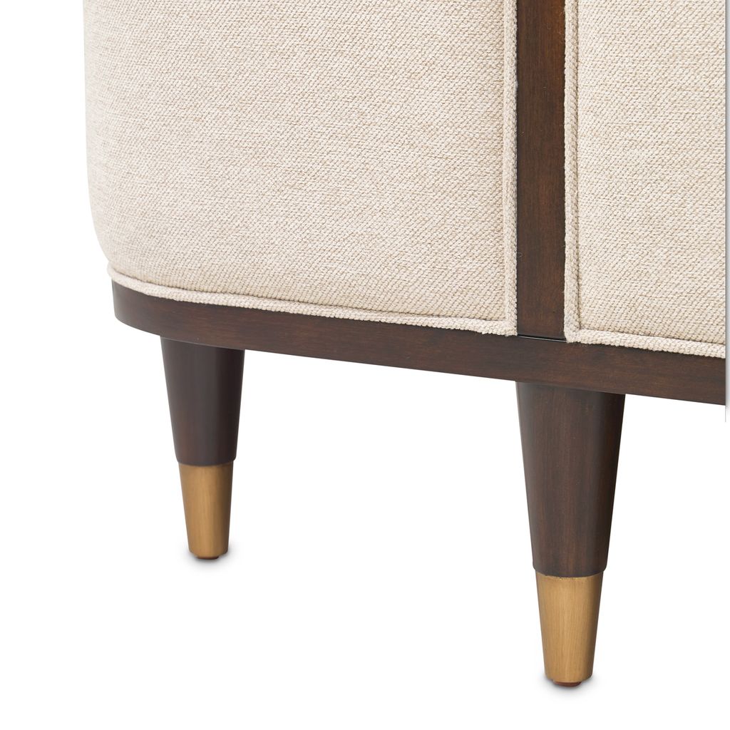 Michael Amini Camellia Field Queen Upholstered Bed - Warm Pecan