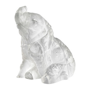 Lalique Baby Elephant Sculpture