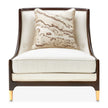Michael Amini Belmont Place Accent Chair - Cream/Espresso