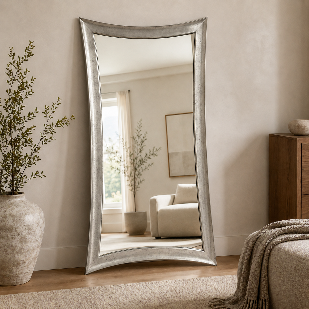 Bassett Mirror Hour Glass Shaped Mirror