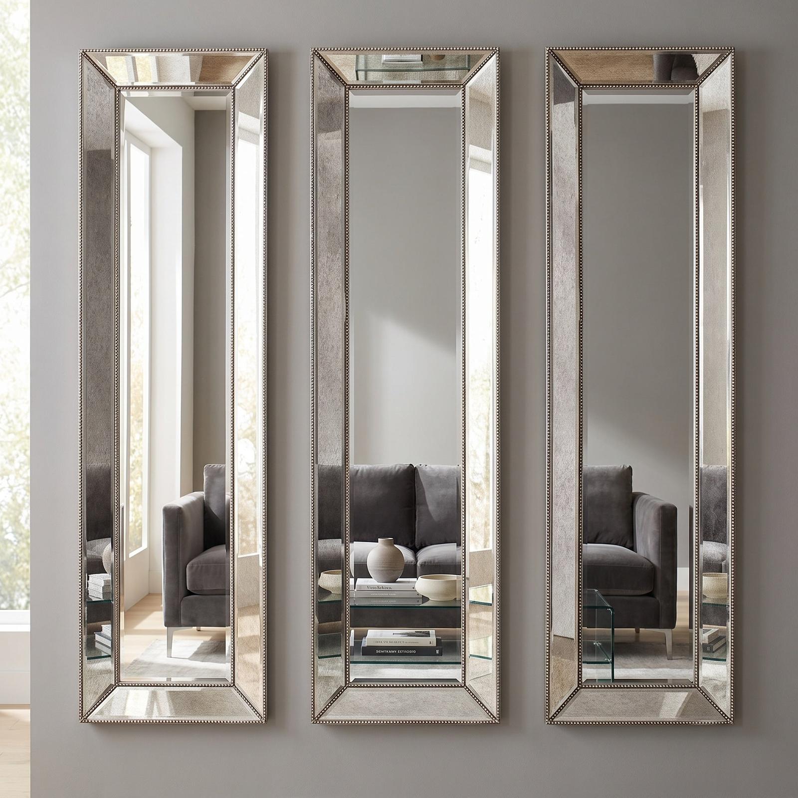 Bassett Mirror Beaded Floor Mirror
