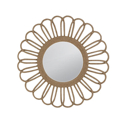 Bassett Mirror Naples 50" Round Coastal Rope Wall Mirror