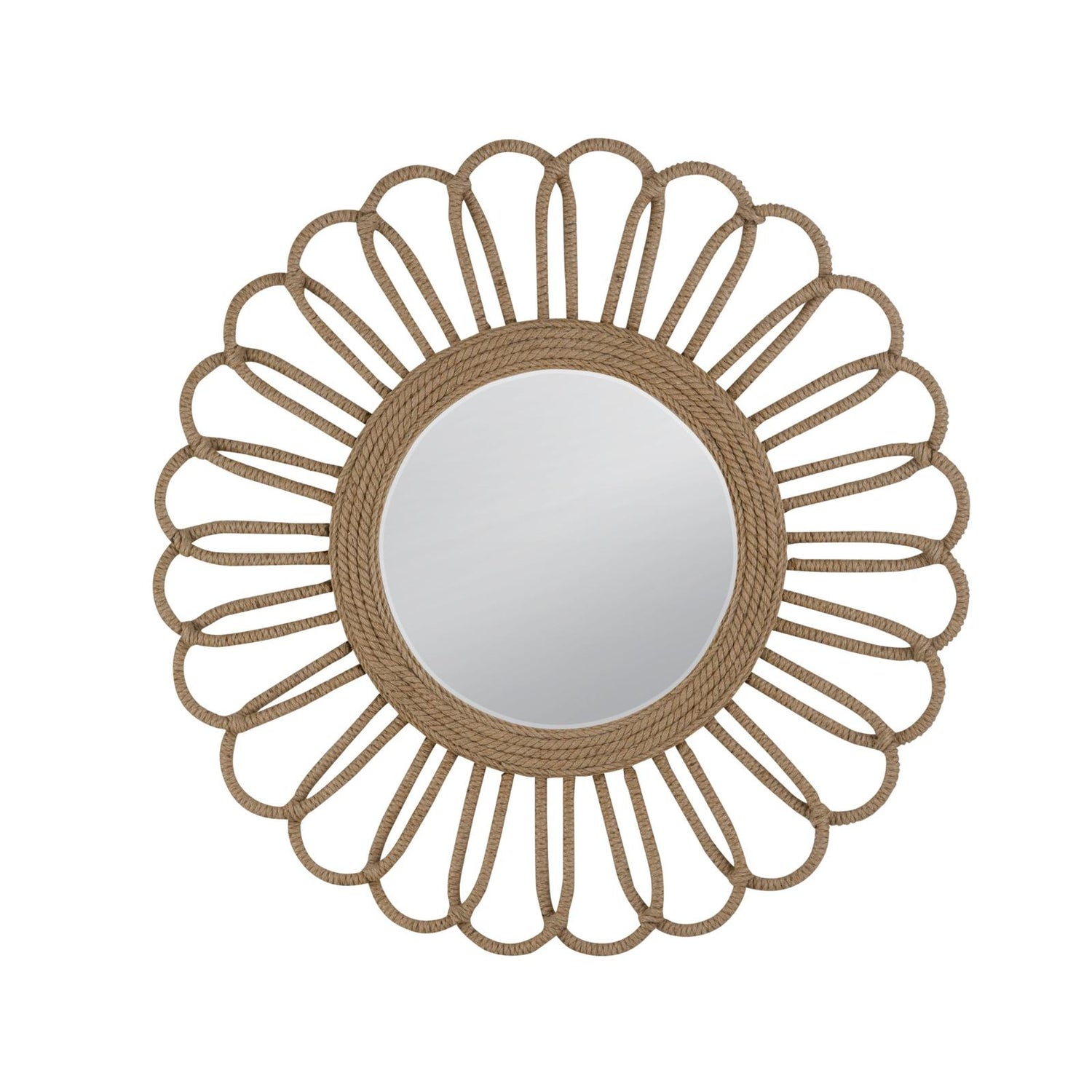 BMC Naples 50" Round Coastal Rope Wall Mirror