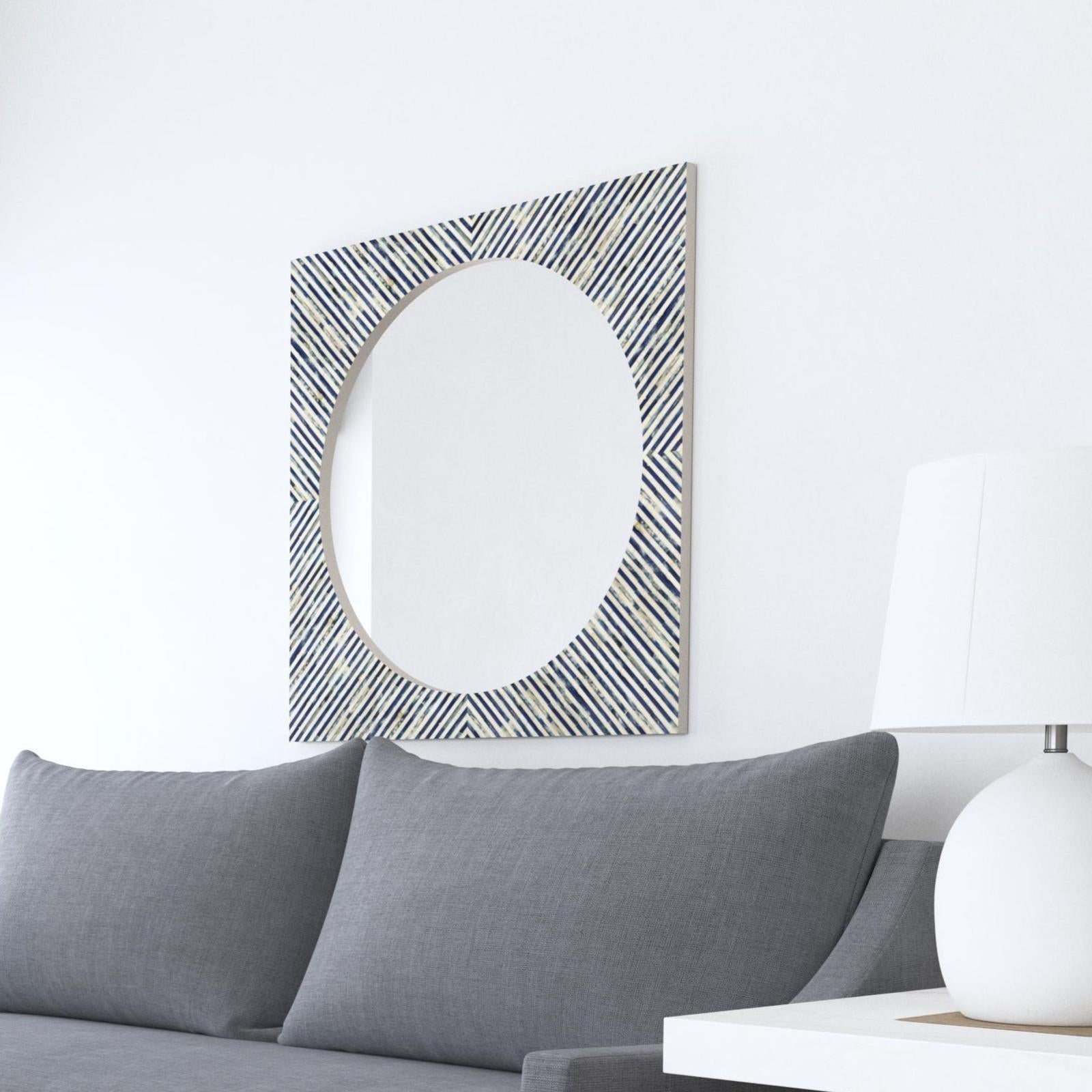 BMC Sunburst Bone Wall Mirror