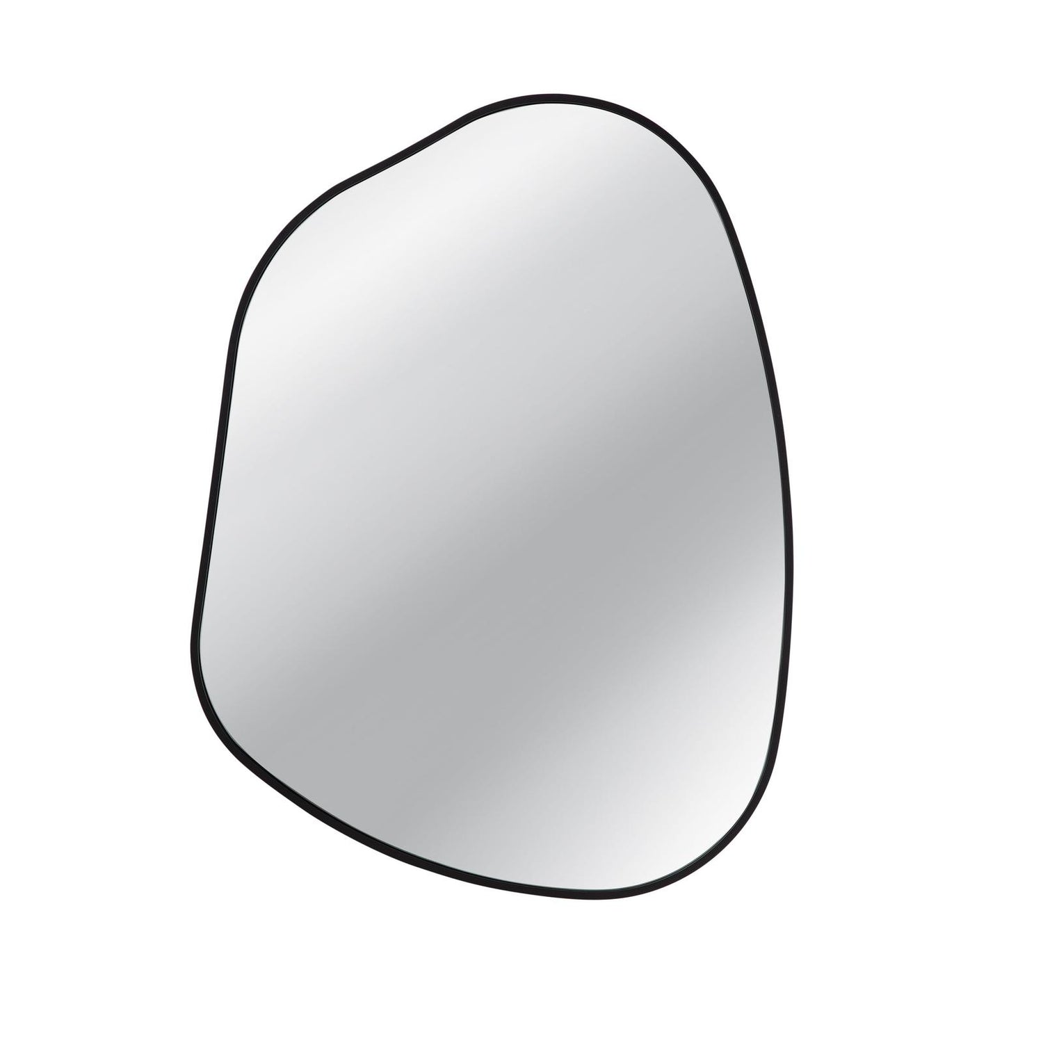 Bassett Mirror Karaniya 30" Asymmetrical Black Wall Mirror