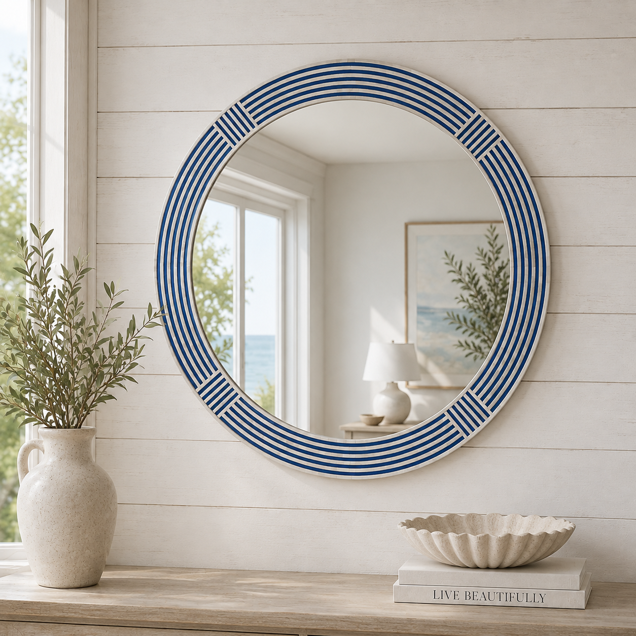 Bassett Mirror Blue Wall Mirror