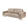 Michael Amini Mia Bella Gianna Leather Sofa - Light Coffee/Rose Gold