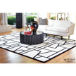 Global Views Ivory Black Zig Zag Rug