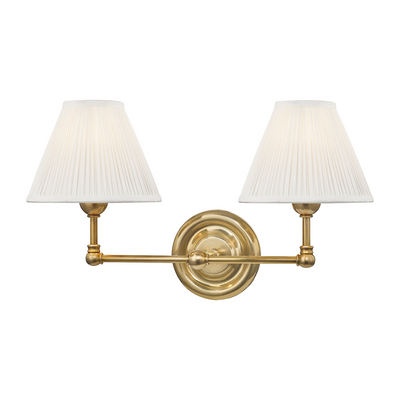 Hudson Valley Lighting Classic No.1 2 Light 18.25 inch Wall Sconce Wall Light