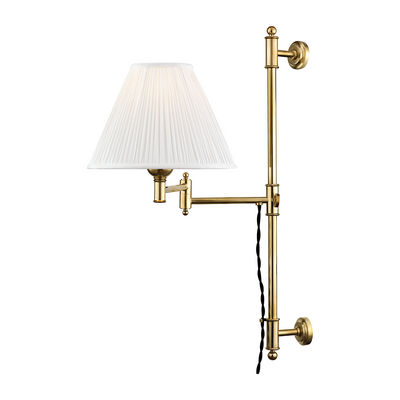 Hudson Valley Lighting Classic No.1 1 Light 10 inch Plug-in Sconce Wall Light
