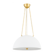Hudson Valley Lighting Chiswick 3 Light 20 inch Aged Brass/White Plaster Pendant Ceiling Light
