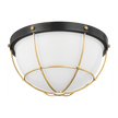 Hudson Valley Lighting Holkham 2 Light 12.5 inch Aged Brass/Distressed Bronze Flush Mount Ceiling Light