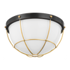 Hudson Valley Lighting Holkham 2 Light 12.5 inch Aged Brass/Distressed Bronze Flush Mount Ceiling Light
