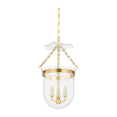 Hudson Valley Lighting Rousham 3 Light 12.75 inch Aged Brass Lantern Ceiling Light