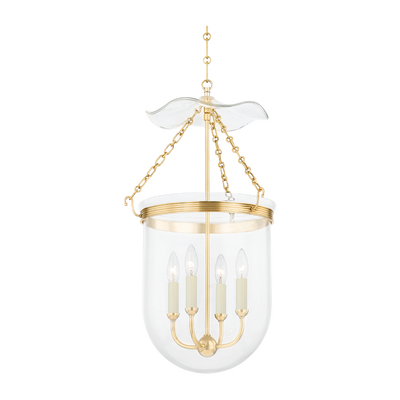 Hudson Valley Lighting Rousham 4 Light 15.75 inch Aged Brass Lantern Ceiling Light