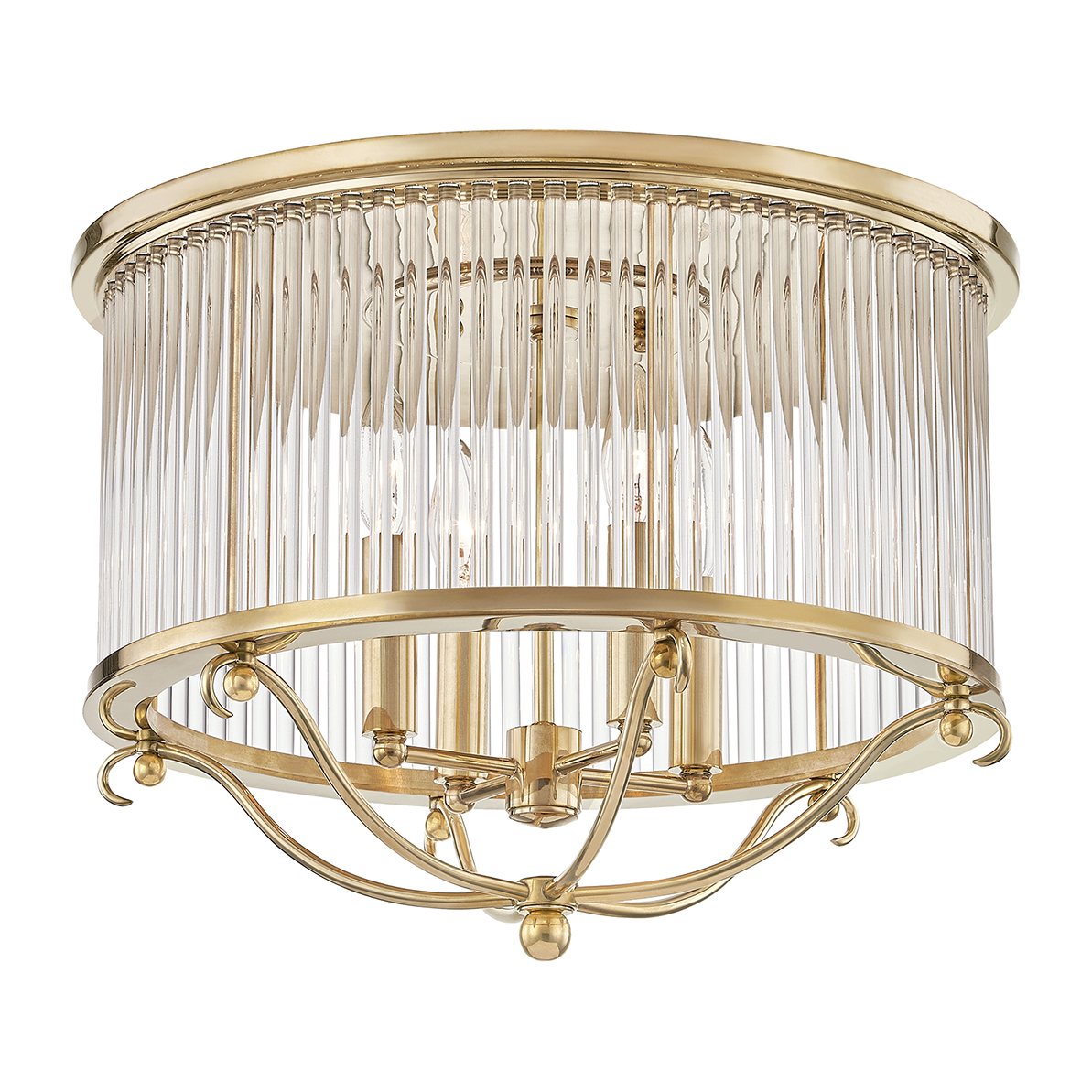 Hudson Valley Lighting Glass No.1 4 Light 19 inch Semi Flush Ceiling Light