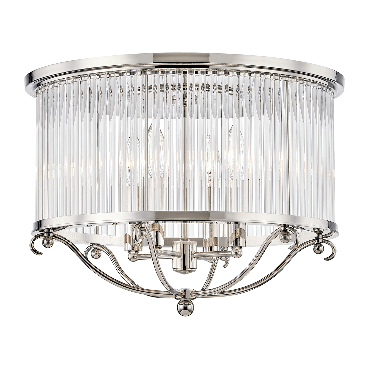 Hudson Valley Lighting Glass No.1 4 Light 19 inch Semi Flush Ceiling Light