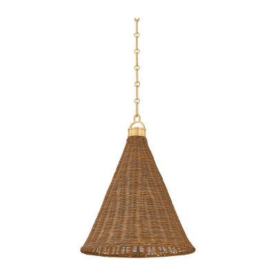 Hudson Valley Lighting Kensington 1 Light Aged Brass Pendant Ceiling Light