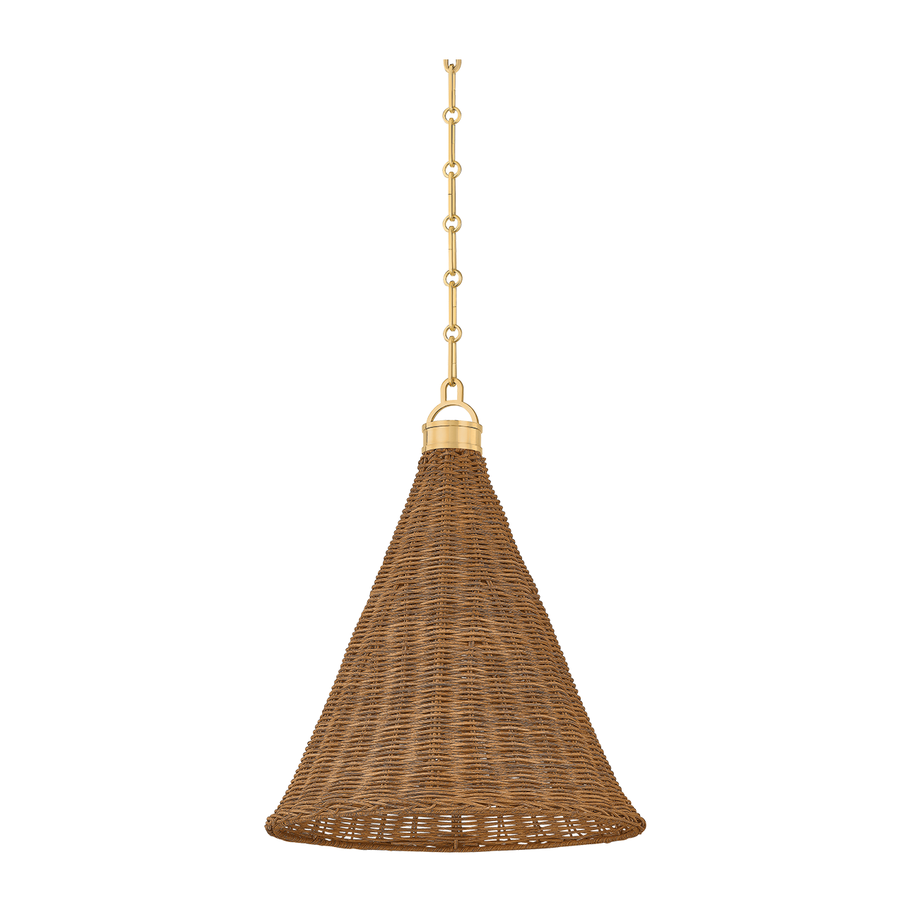 Hudson Valley Lighting Kensington 1 Light Aged Brass Pendant Ceiling Light