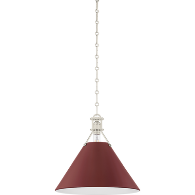 Hudson Valley Lighting Painted No. 2 1 Light 15 watt Pendant Ceiling Light