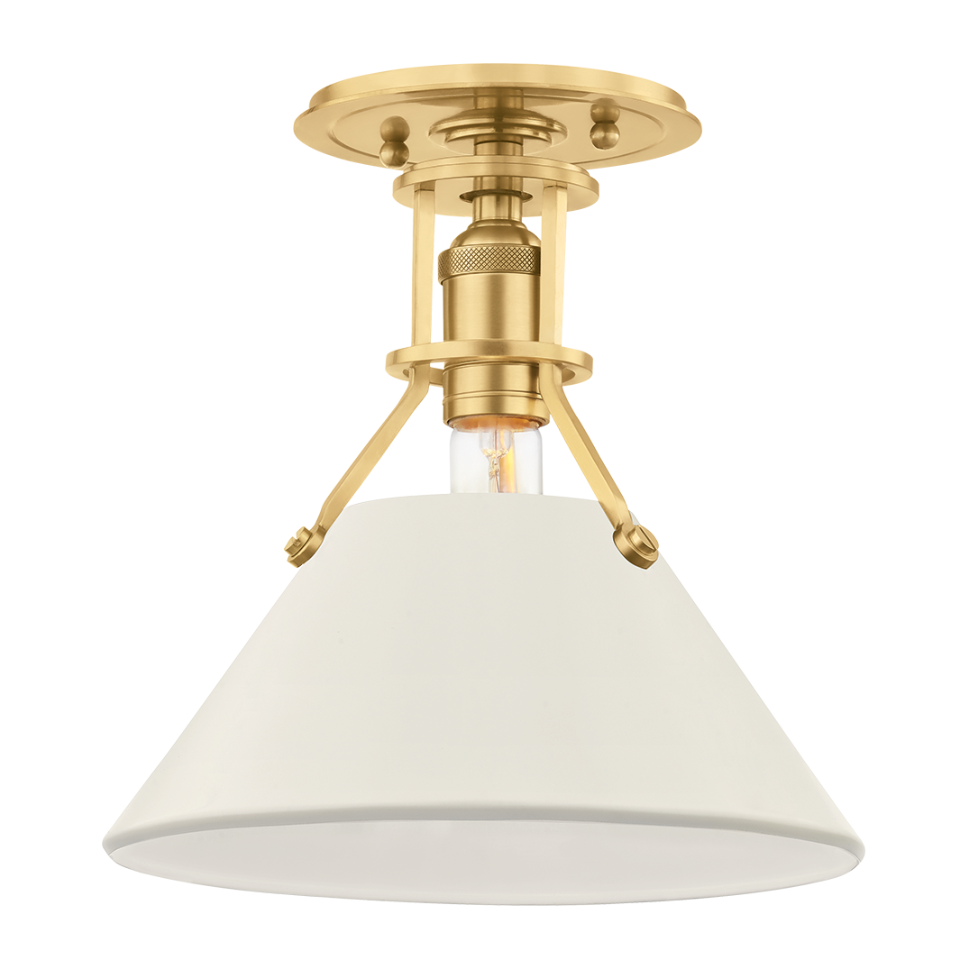 Hudson Valley Lighting Painted No.2 1 Light 9.5 inch Semi Flush Ceiling Light