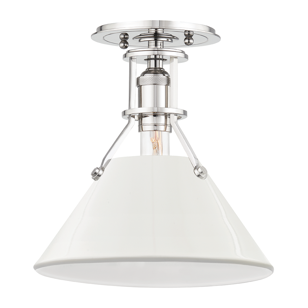 Hudson Valley Lighting Painted No.2 1 Light 9.5 inch Semi Flush Ceiling Light