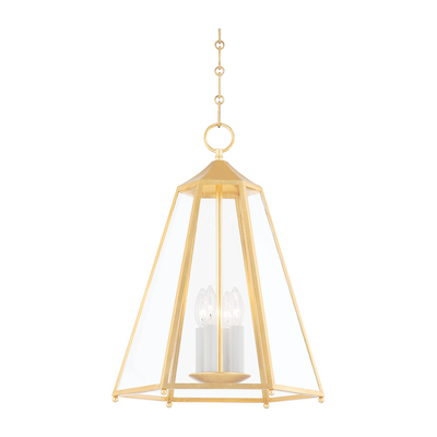 Hudson Valley Lighting Nottingham 4 Light 16 inch Gold Leaf Lantern Ceiling Light Clearance
