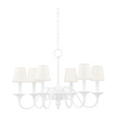 Hudson Valley Lighting Windsor 6 Light 29.5 inch White Plaster Chandelier Ceiling Light
