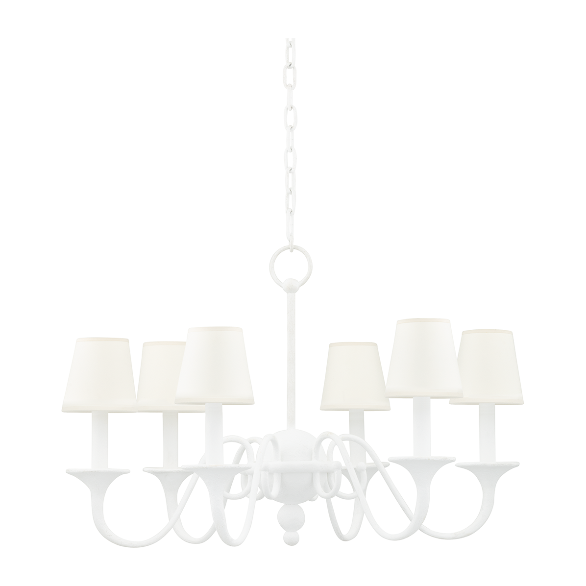Hudson Valley Lighting Windsor 6 Light 29.5 inch White Plaster Chandelier Ceiling Light